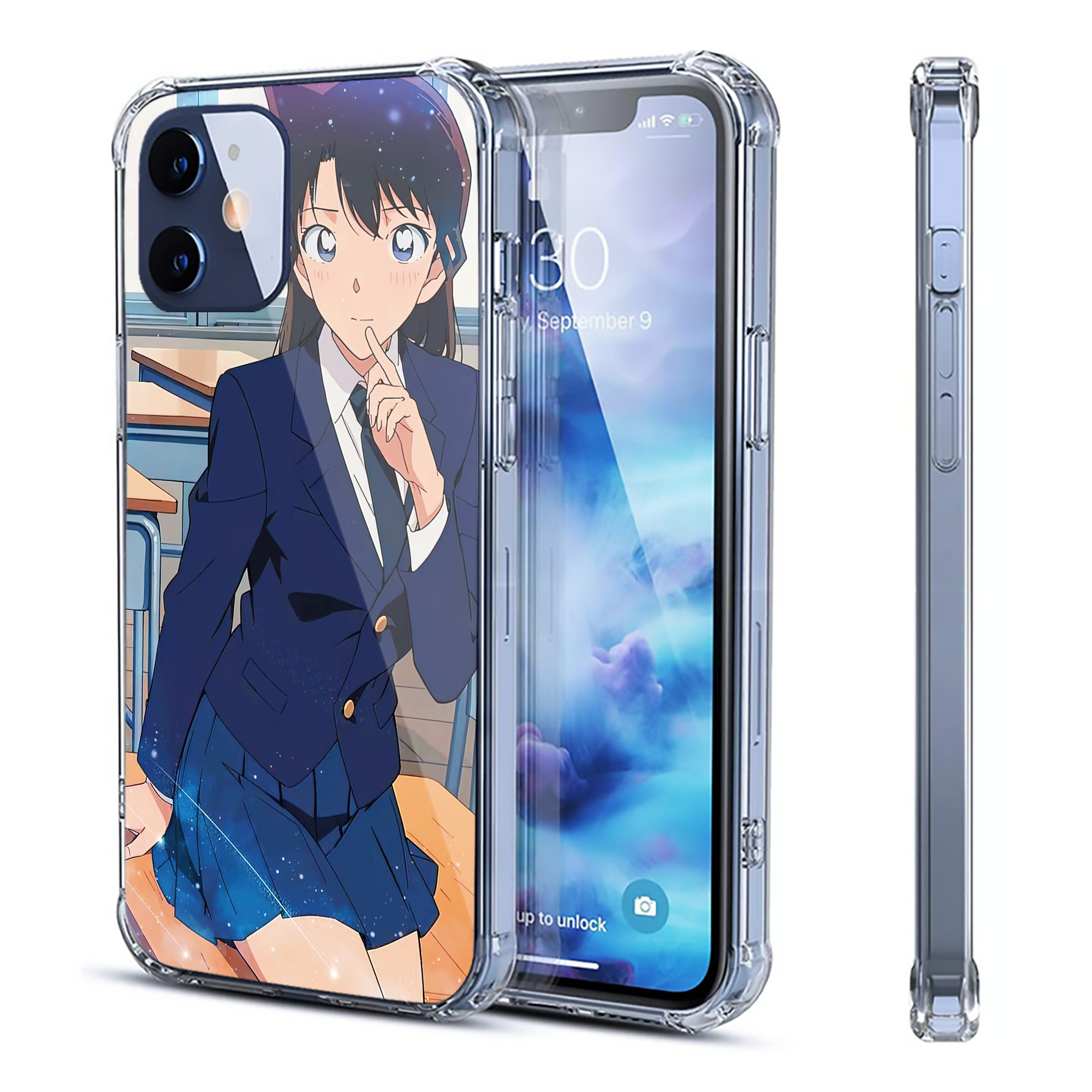 （画像用） 名探偵コナン Detective Conan 【iPhone 12シリーズ対応】透明スマホケース（クリアソフトケース）